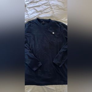 Navy Apple Long Sleeve Top